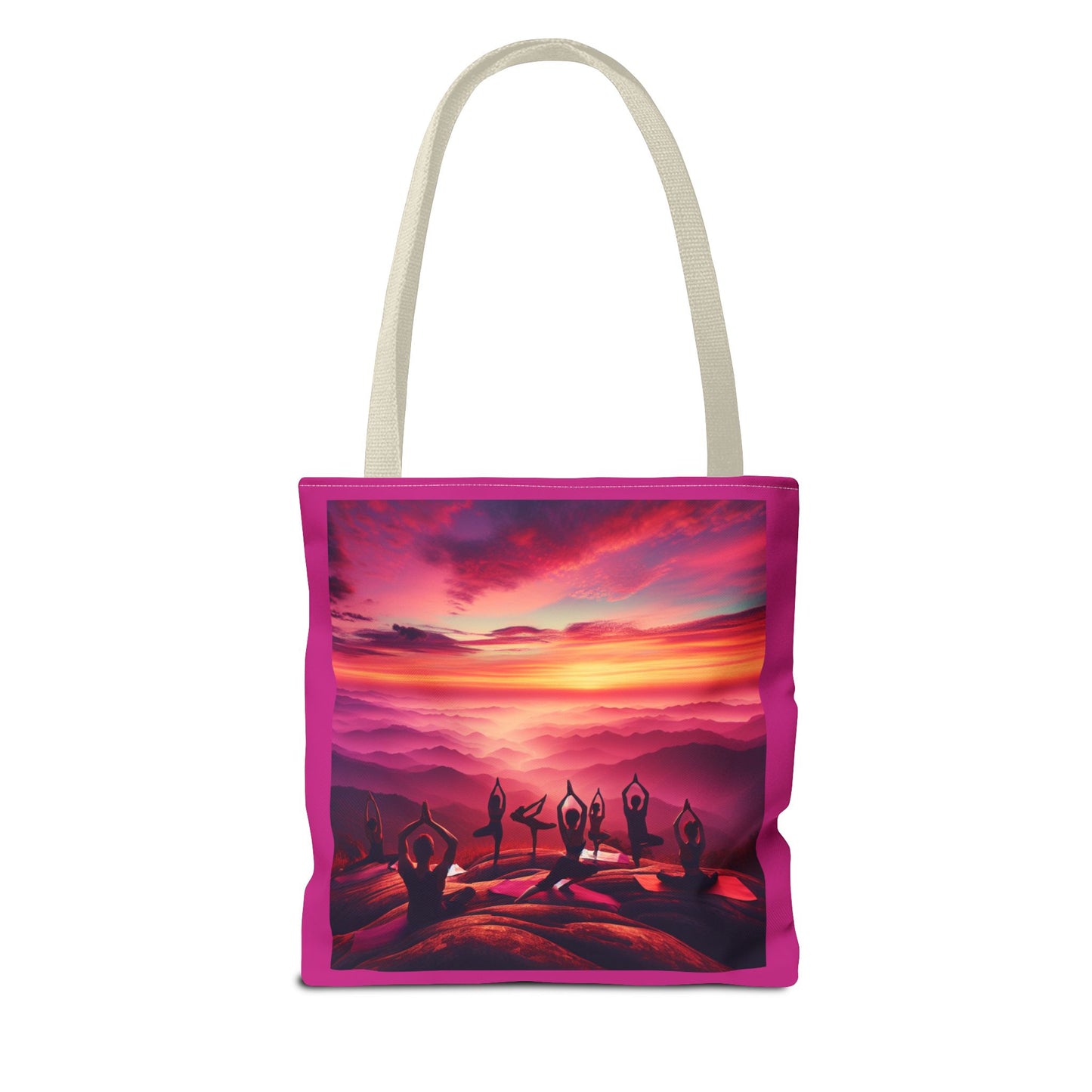 Yoga Sunset Tote Bag - Vibrant Spiritual Design