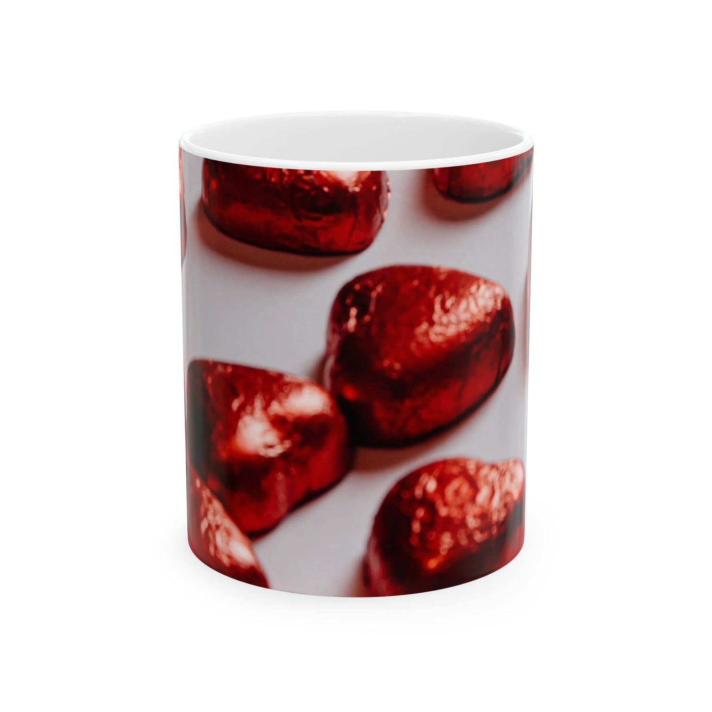 Glistening Hearts Ceramic Mug - Perfect for Valentine's Day & Cozy Moments