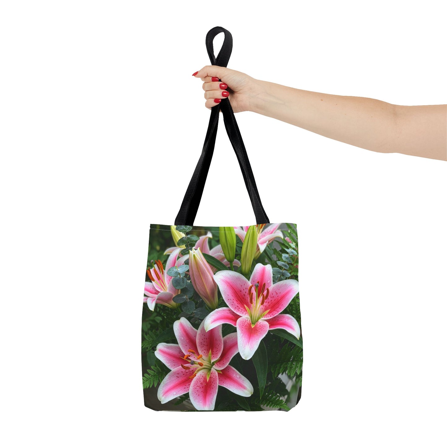 Vibrant Lily Floral Tote Bag - Perfect for Spring and Summer Outings