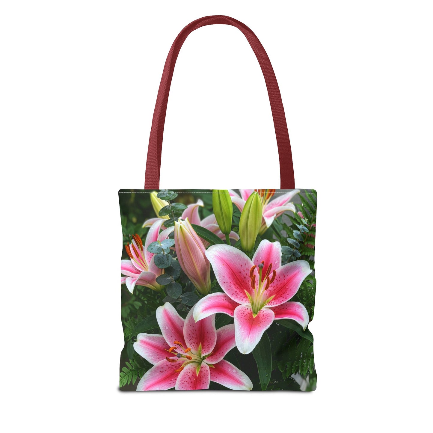 Vibrant Lily Floral Tote Bag - Perfect for Spring and Summer Outings