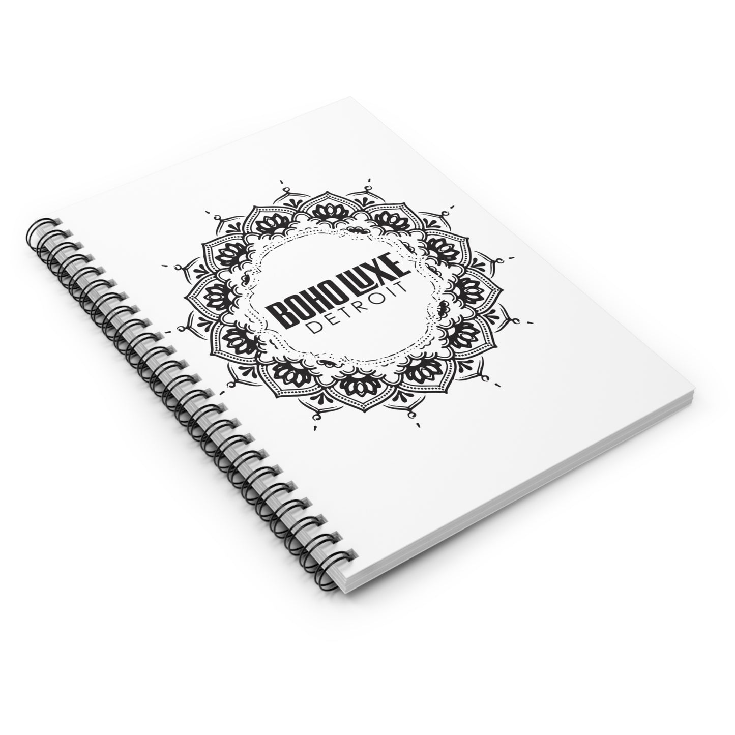 Boho Luxe Detroit Spiral Notebook - Stylish Mandala Design for Creative Minds