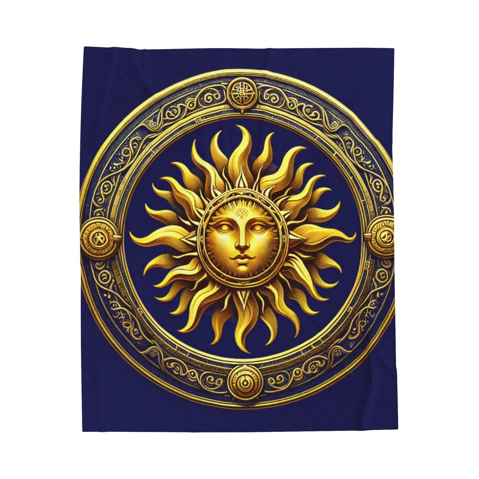 Celestial Sun Velveteen Plush Blanket | Cozy Home Decor