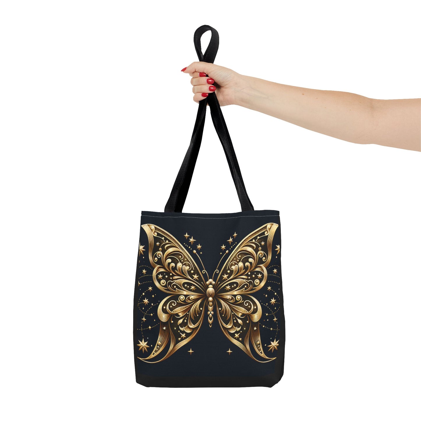 Elegant Golden Butterfly Tote Bag - Perfect for Nature Lovers and Everyday Use