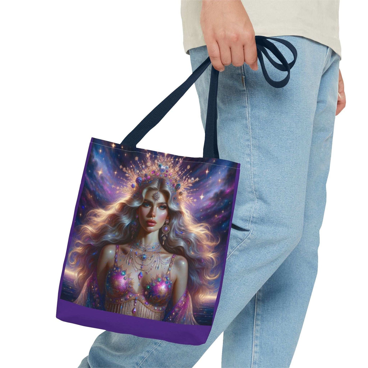 Bohemian Goddess Tote Bag - Colorful Magical Art Design