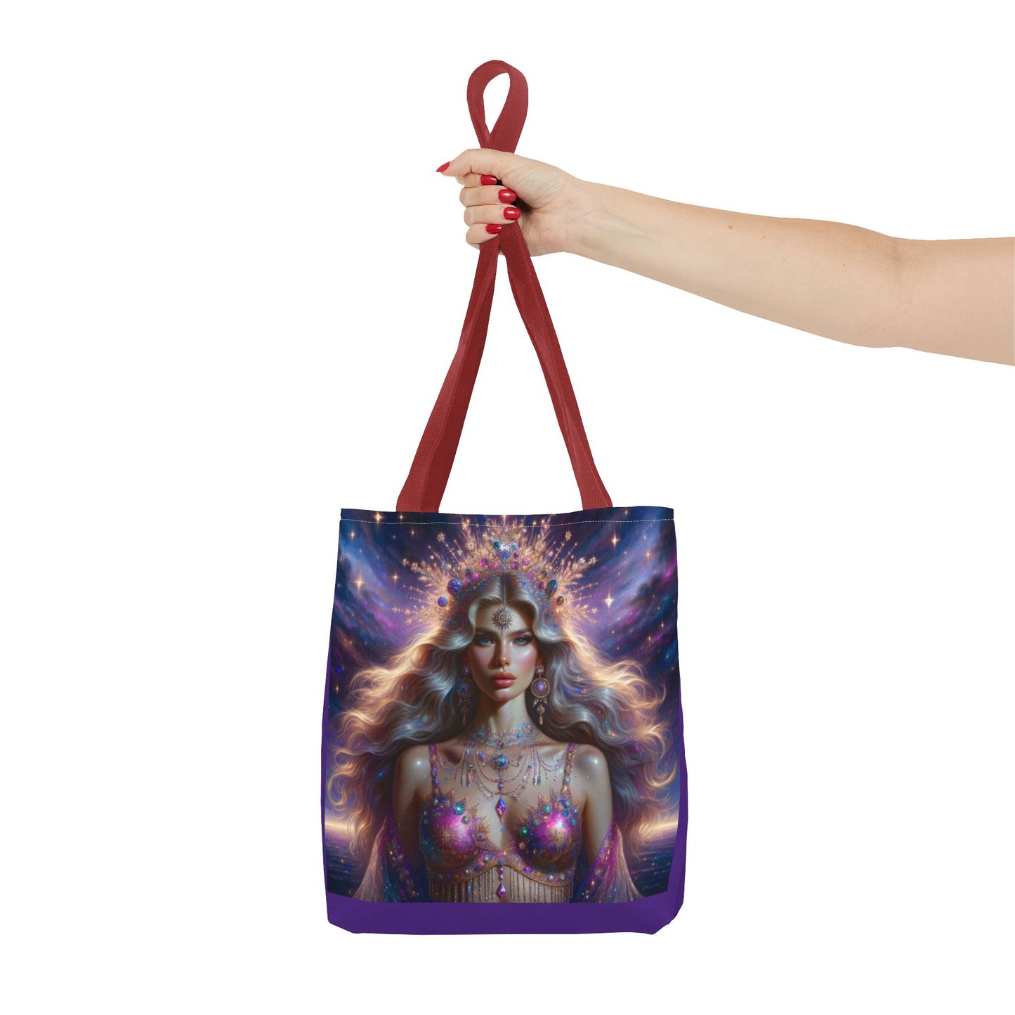 Bohemian Goddess Tote Bag - Colorful Magical Art Design