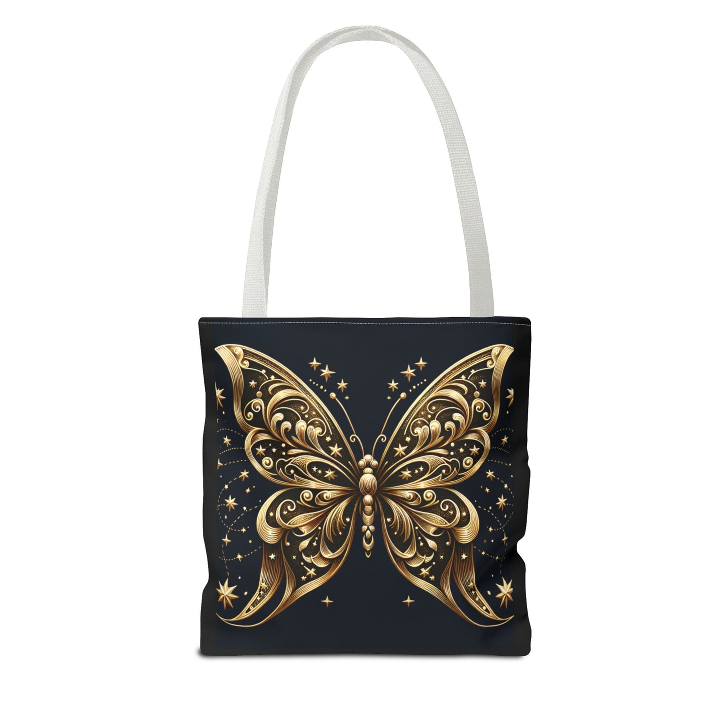 Elegant Golden Butterfly Tote Bag - Perfect for Nature Lovers and Everyday Use