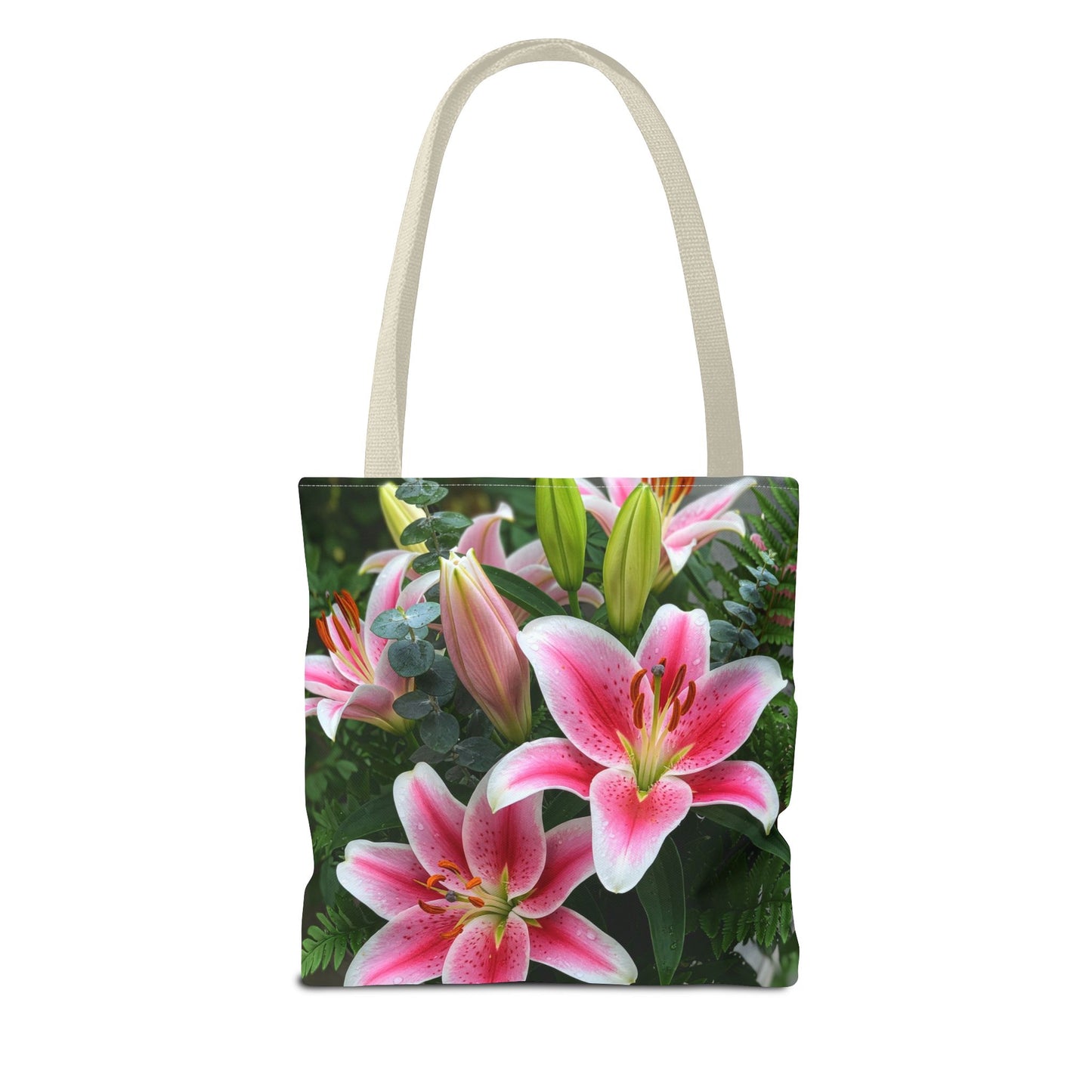 Vibrant Lily Floral Tote Bag - Perfect for Spring and Summer Outings