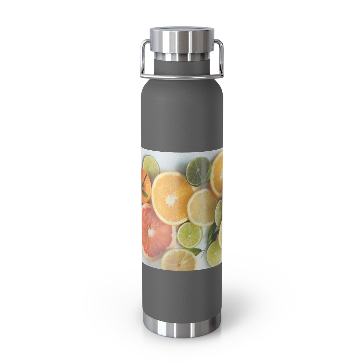 Citrus Splash Insulated Water Bottle - 22oz Copper Vacuum Flask