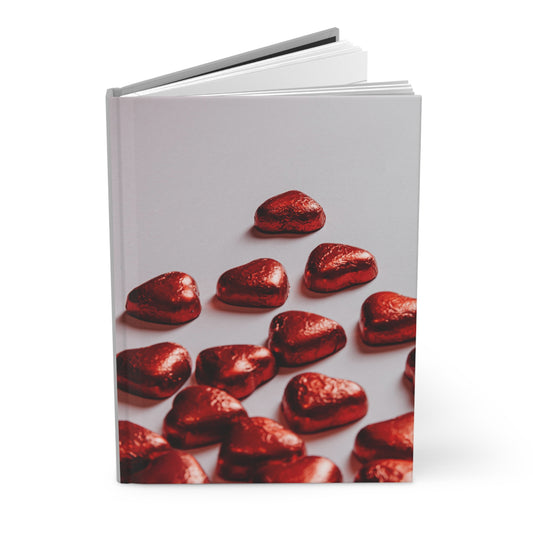 Heart-Shaped Metallic Chocolate Hardcover Journal | Perfect for Valentine's Day & Loving Moments