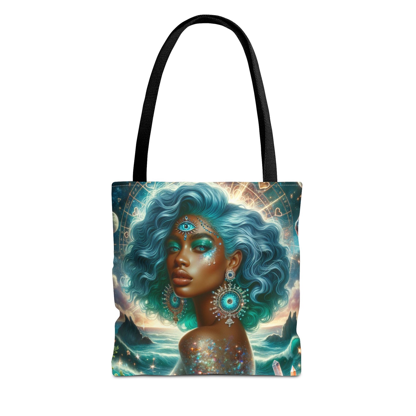 Cosmic Goddess Tote Bag - Bohemian Chic Design for Everyday Use