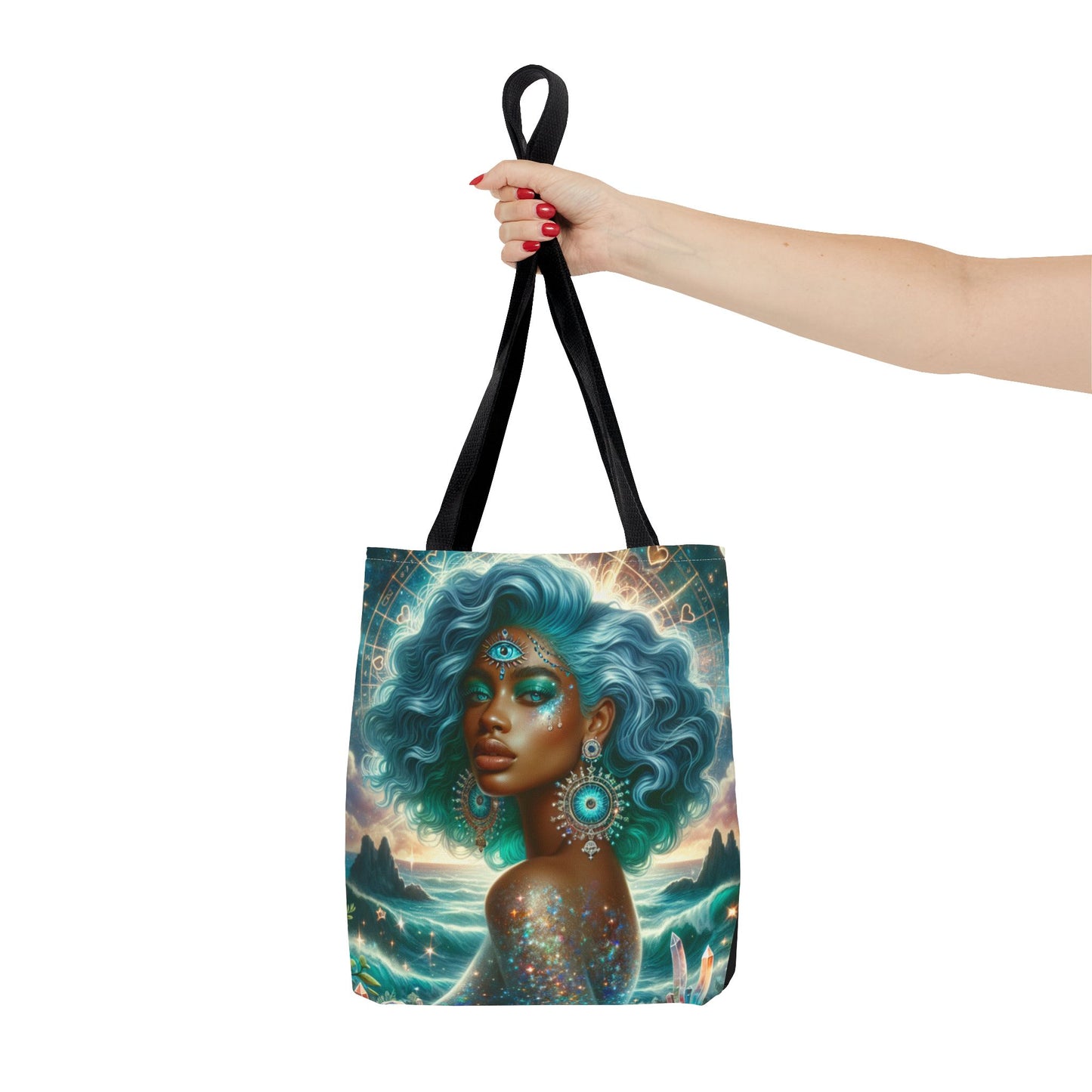 Cosmic Goddess Tote Bag - Bohemian Chic Design for Everyday Use