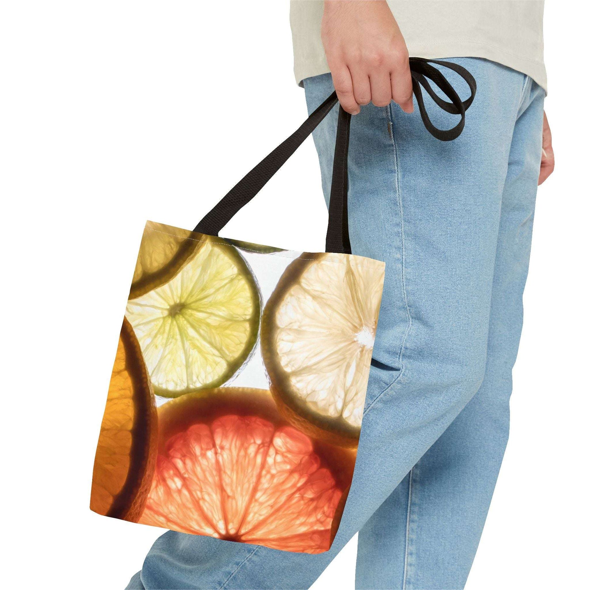 Colorful Citrus Fruits Tote Bag - Eco-Friendly Shopping Tote for Fruit Lovers