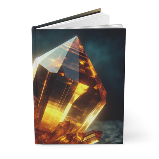 Amber Crystal Hardcover Journal - Perfect for Writers and Dreamers