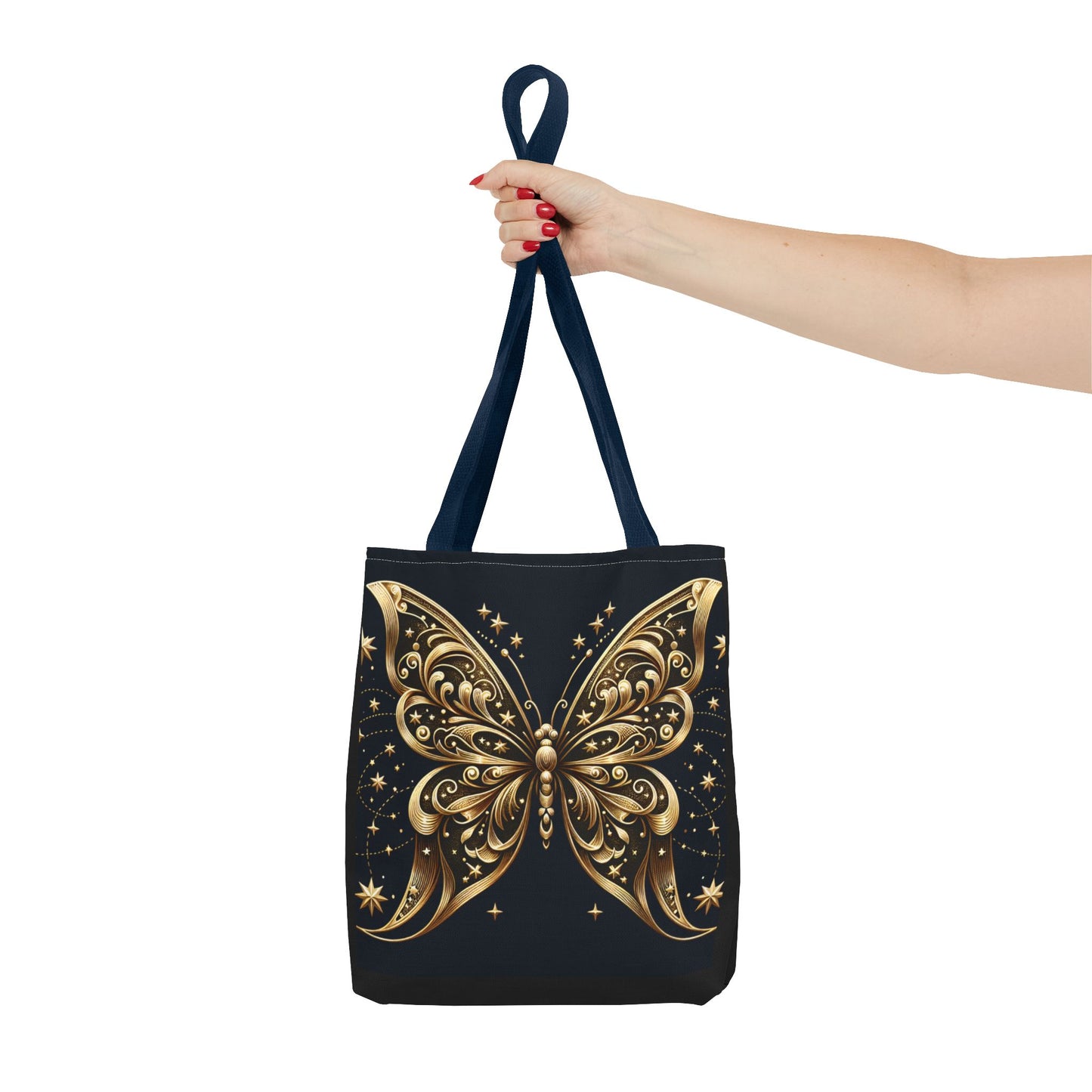 Elegant Golden Butterfly Tote Bag - Perfect for Nature Lovers and Everyday Use