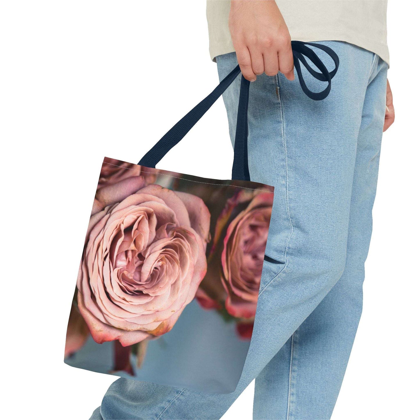 Elegant Floral Tote Bag - Vintage Rose Design for Everyday Use