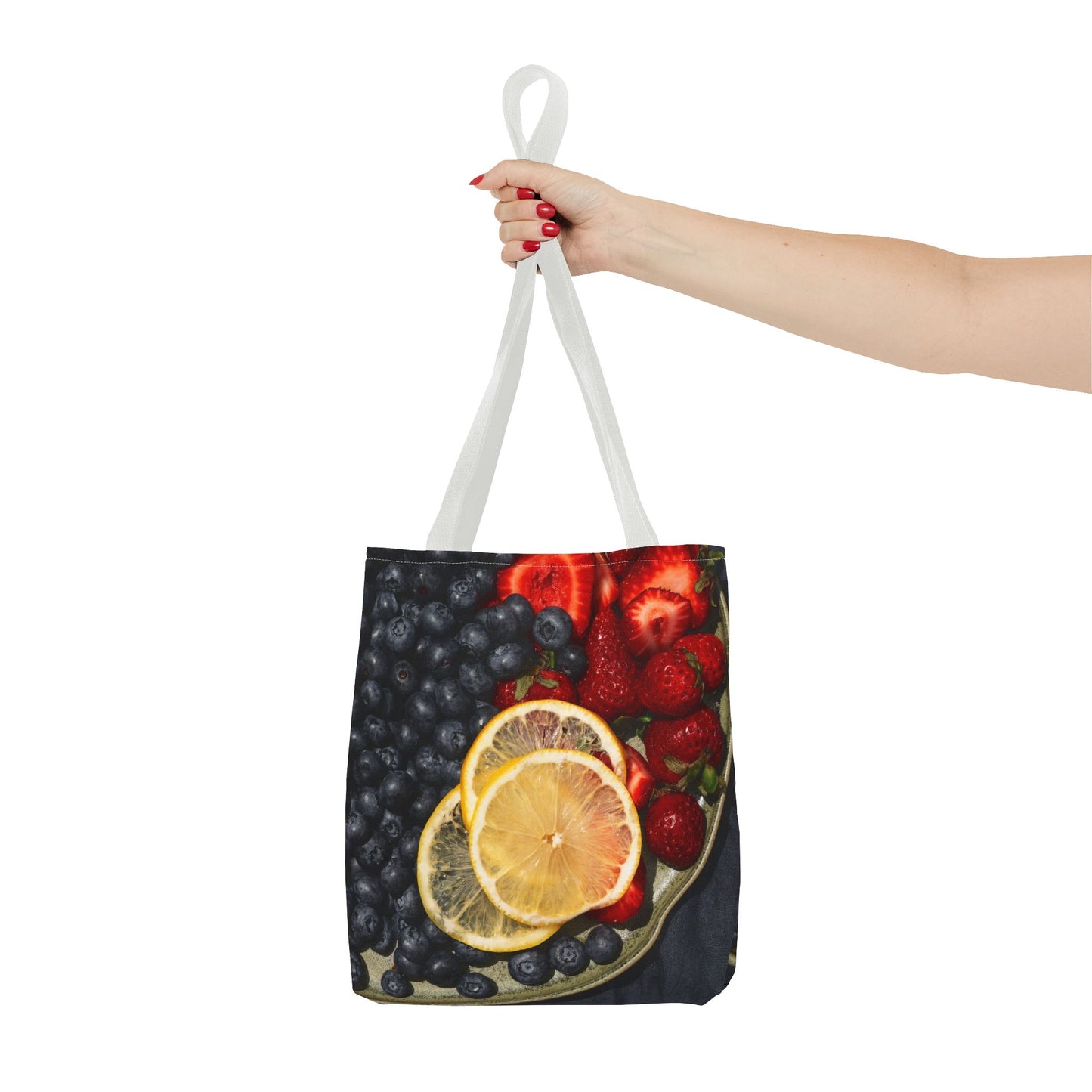 Colorful Fruit Print Tote Bag - Fresh & Fun for Everyday Use