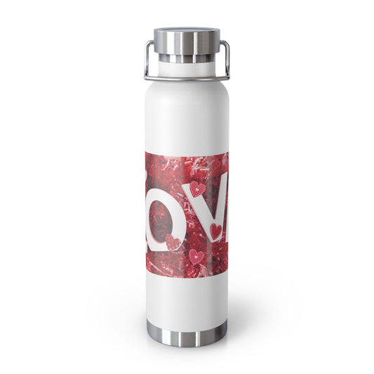 Love Design Copper Vacuum Insulated Water Bottle - 22oz