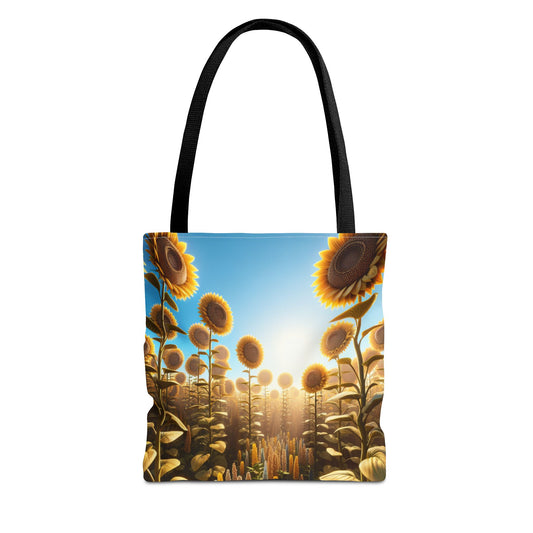 Sunflower Fields Tote Bag - Stylish & Eco-Friendly Transportation for Nature Lovers