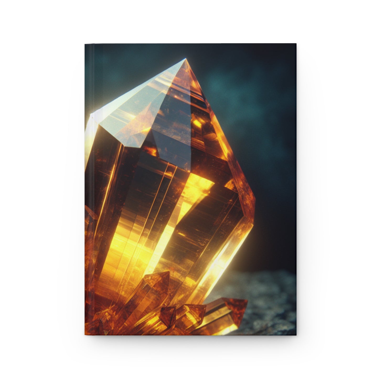 Amber Crystal Hardcover Journal - Perfect for Writers and Dreamers