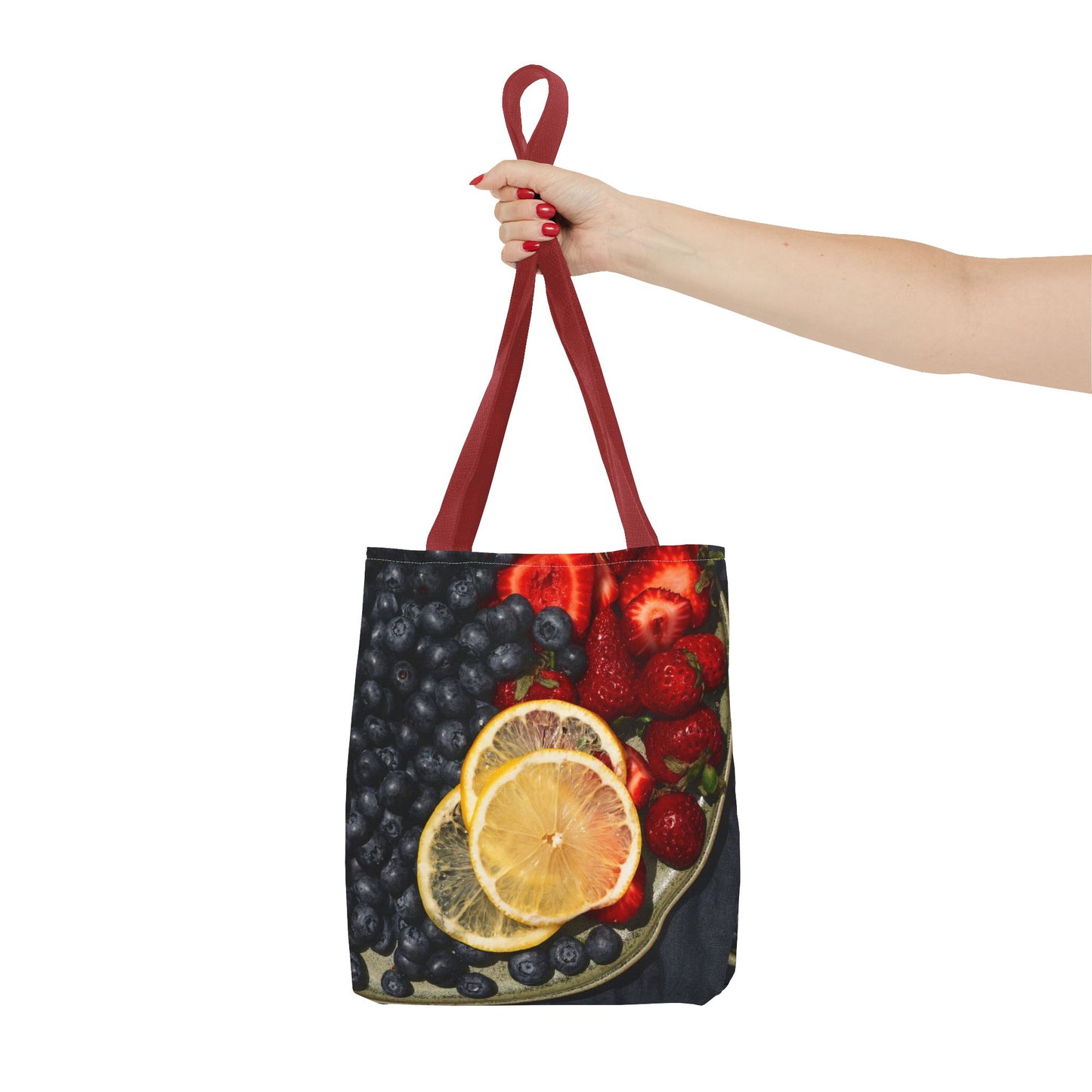 Colorful Fruit Print Tote Bag - Fresh & Fun for Everyday Use