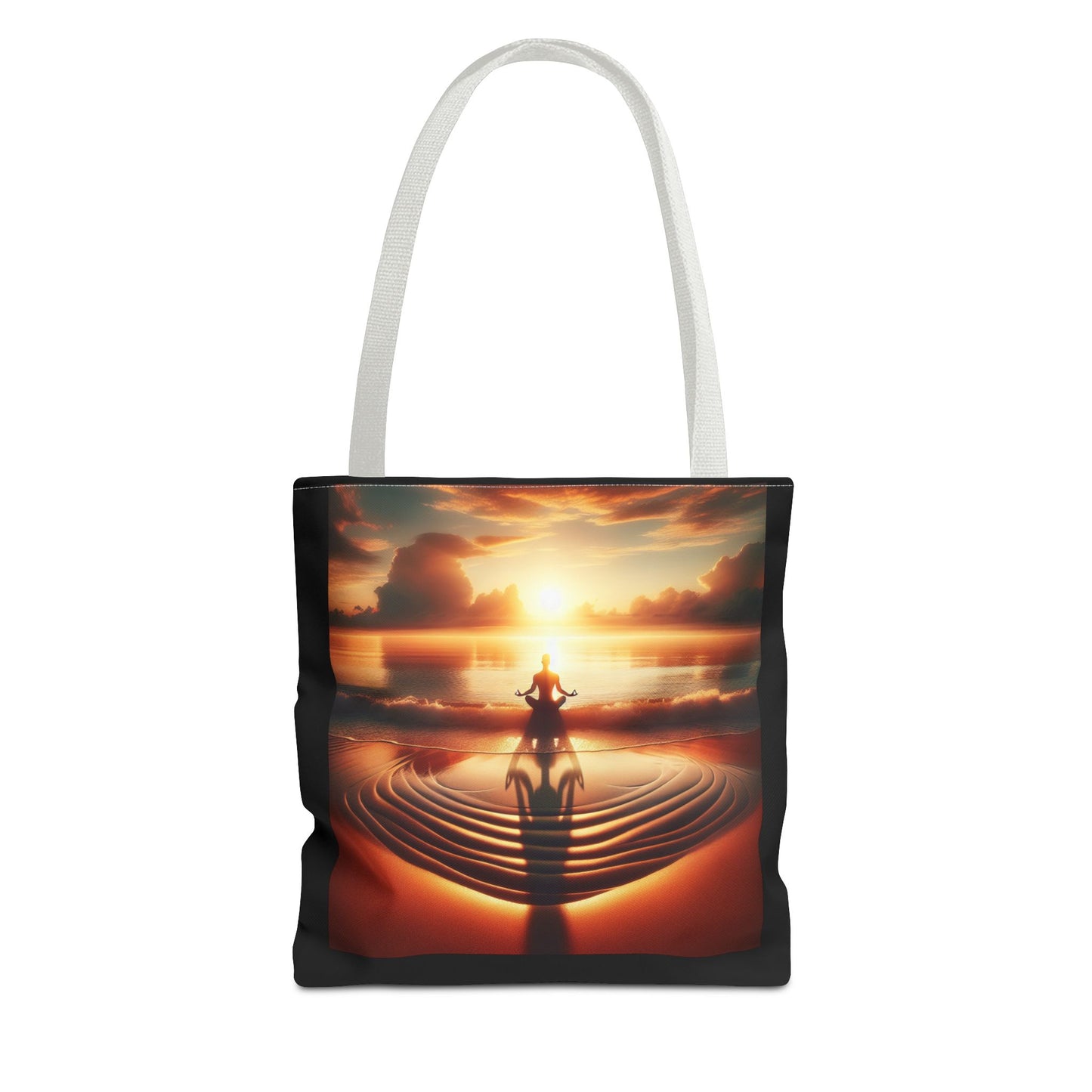 Meditation Sunset Tote Bag - Inspirational Beach Vibe