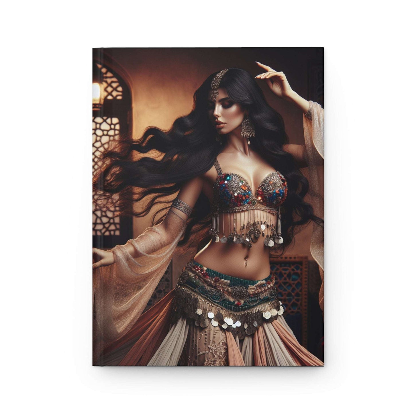 Exotic Belly Dancer Hardcover Journal - Elegant Matte Finish for Creative Souls