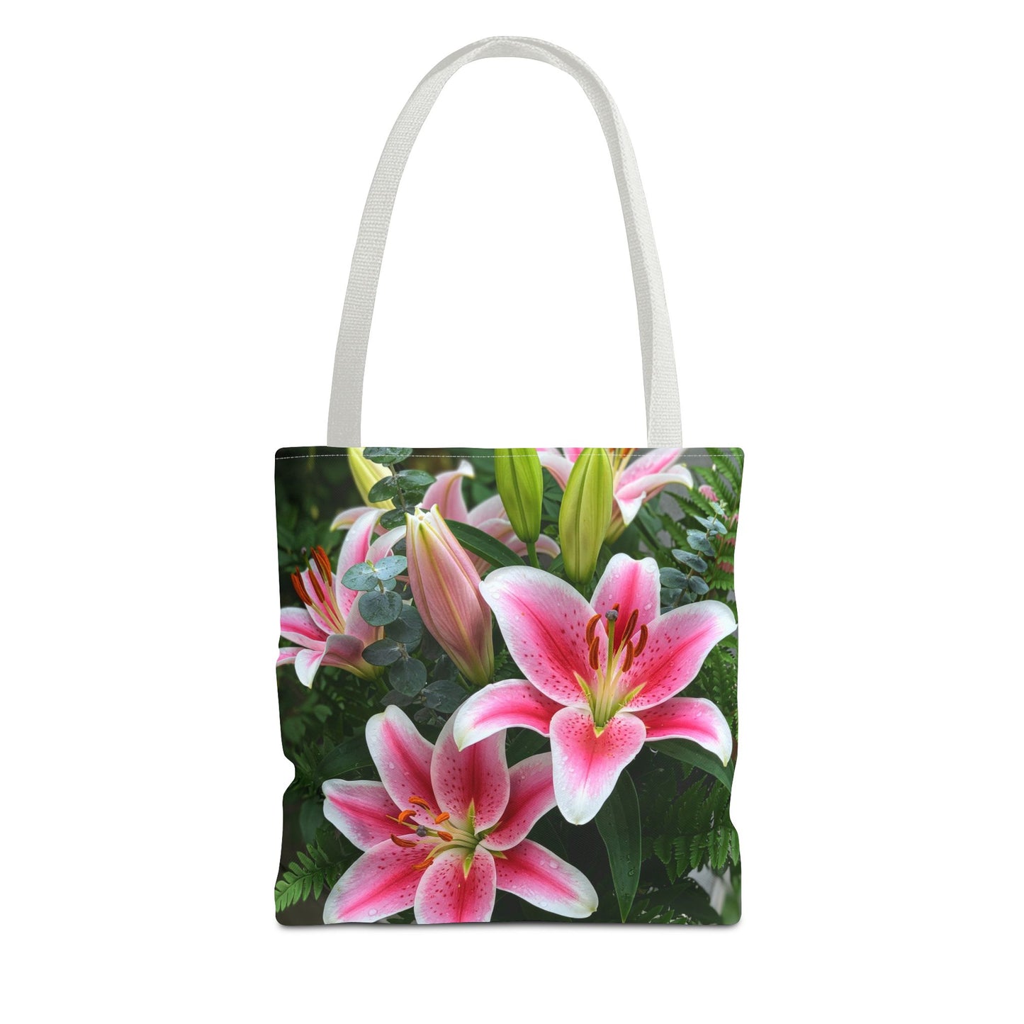 Vibrant Lily Floral Tote Bag - Perfect for Spring and Summer Outings