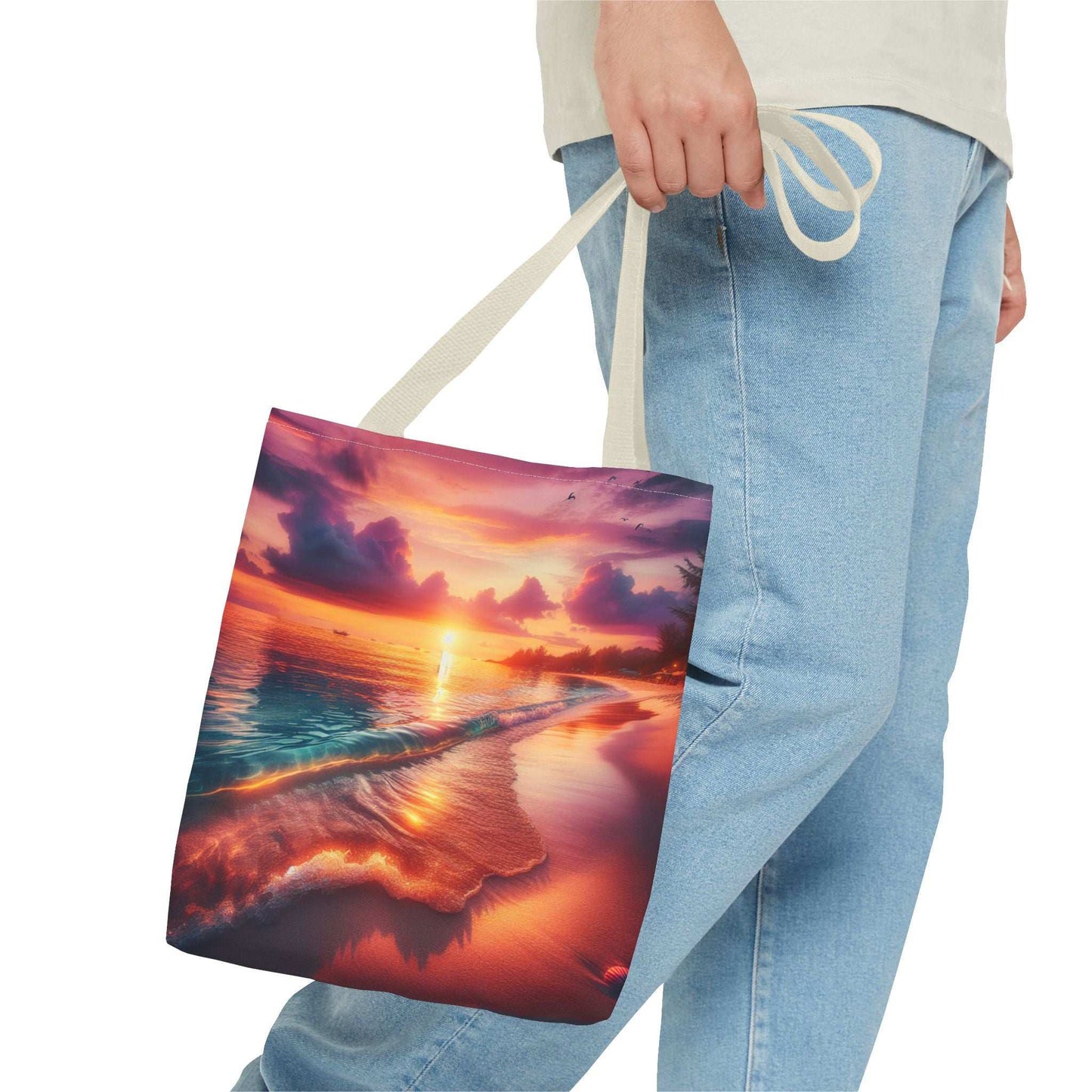 Sunset Beach Tote Bag - Perfect for Summer Outings and Travel