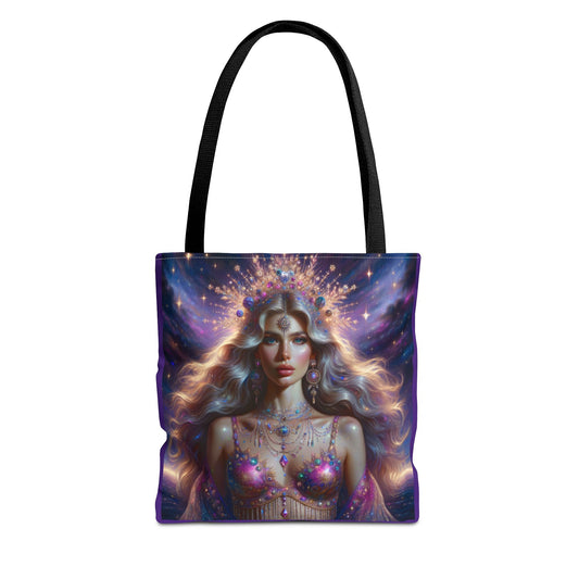 Bohemian Goddess Tote Bag - Colorful Magical Art Design