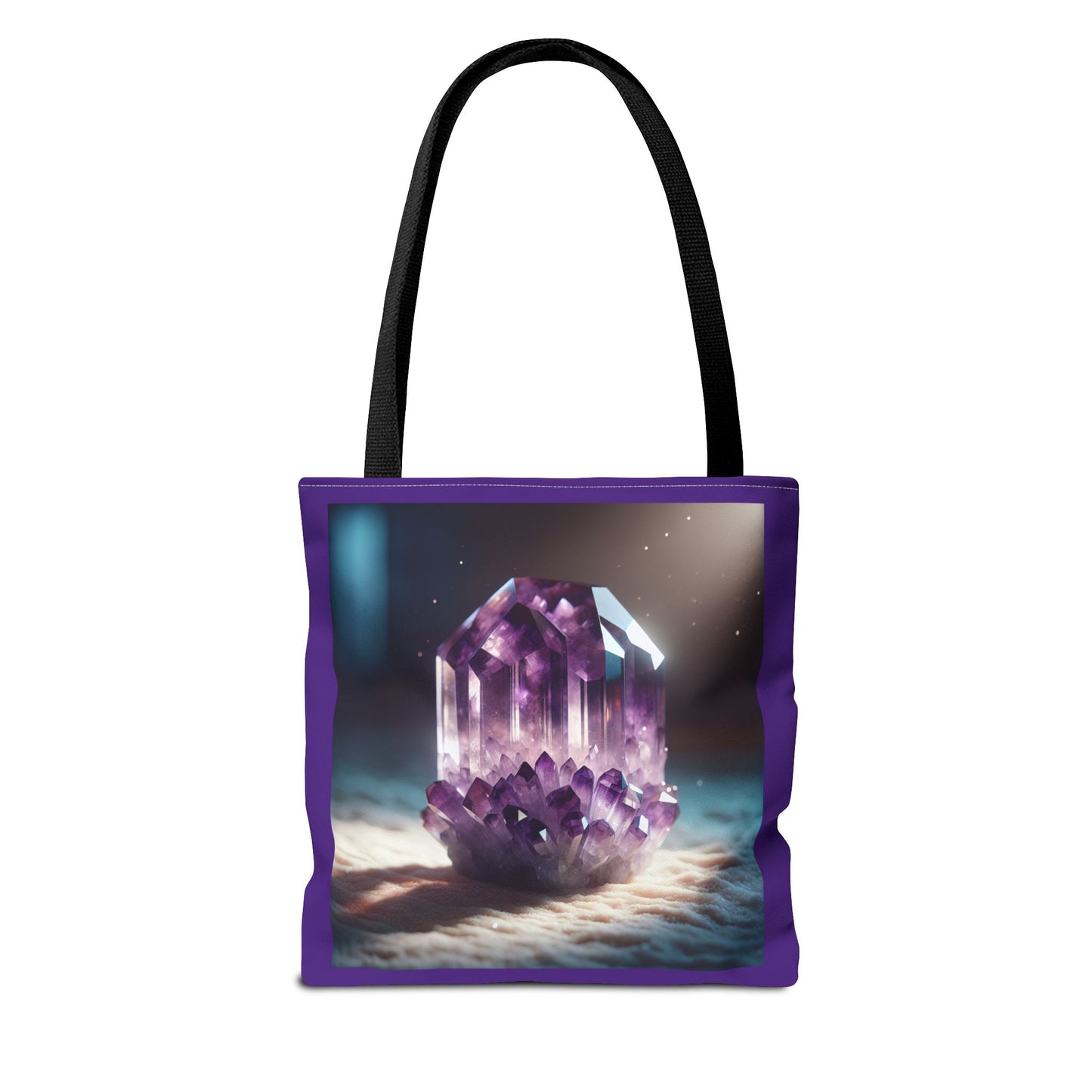 Amethyst Crystal Tote Bag - Boho Chic Shopping Bag for Crystal Lovers