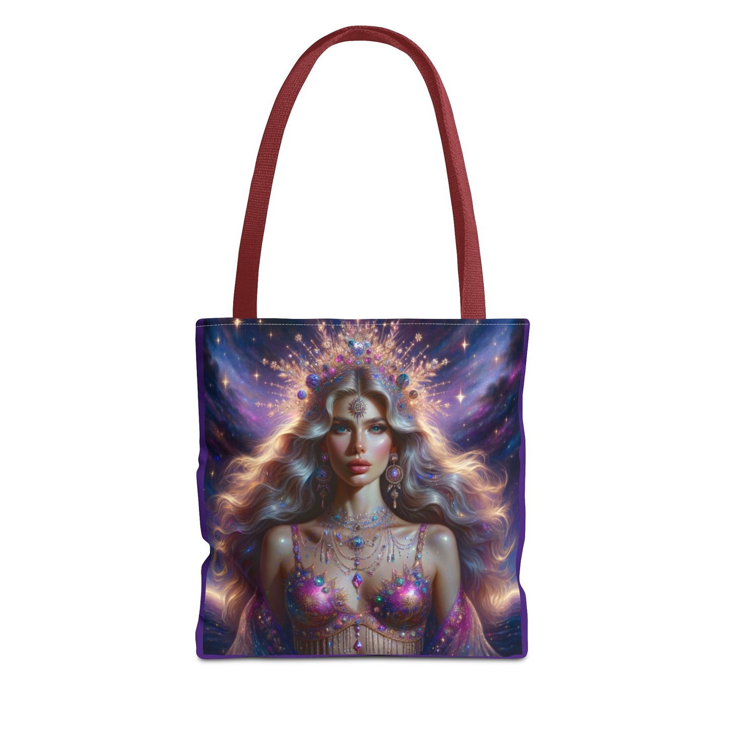 Bohemian Goddess Tote Bag - Colorful Magical Art Design