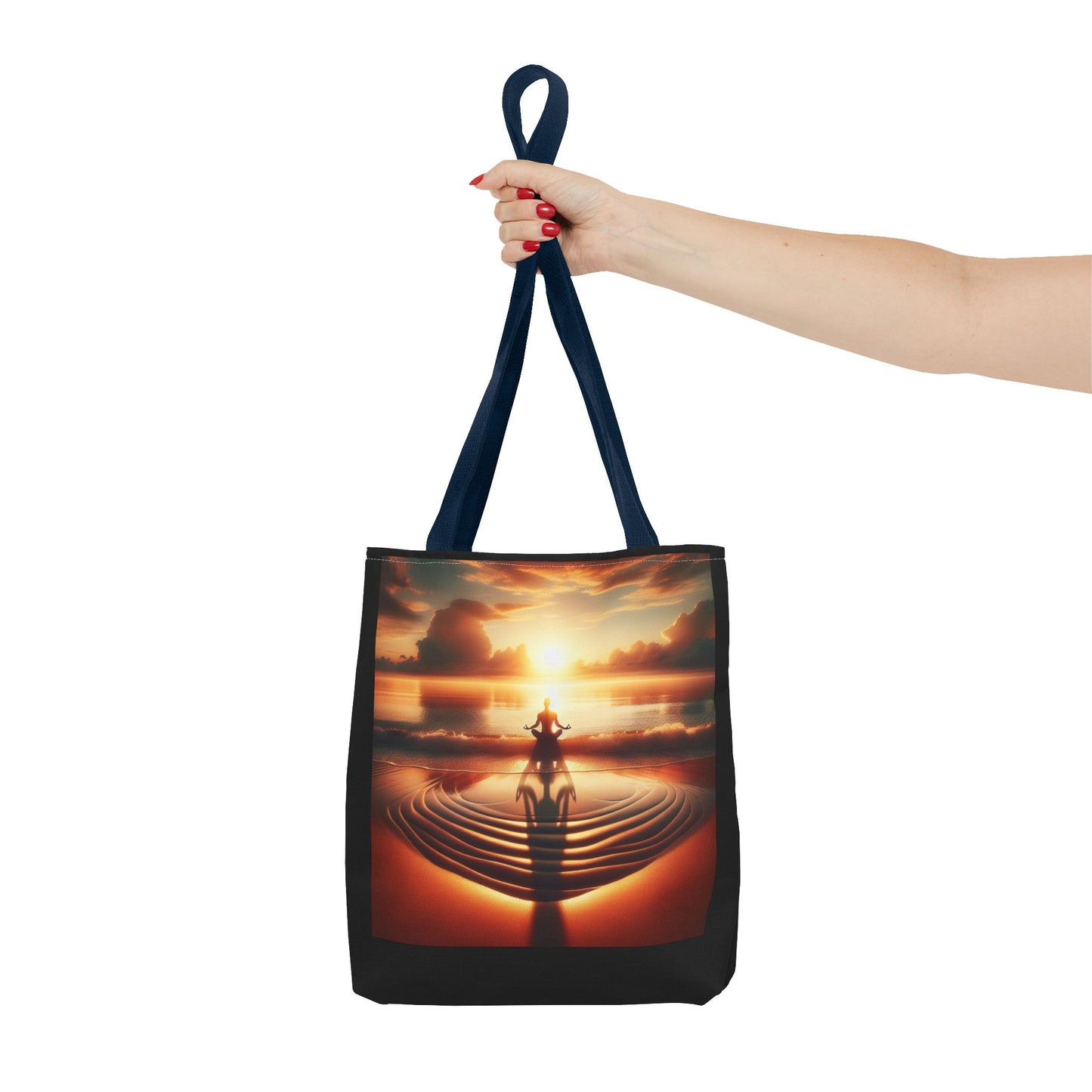 Meditation Sunset Tote Bag - Inspirational Beach Vibe