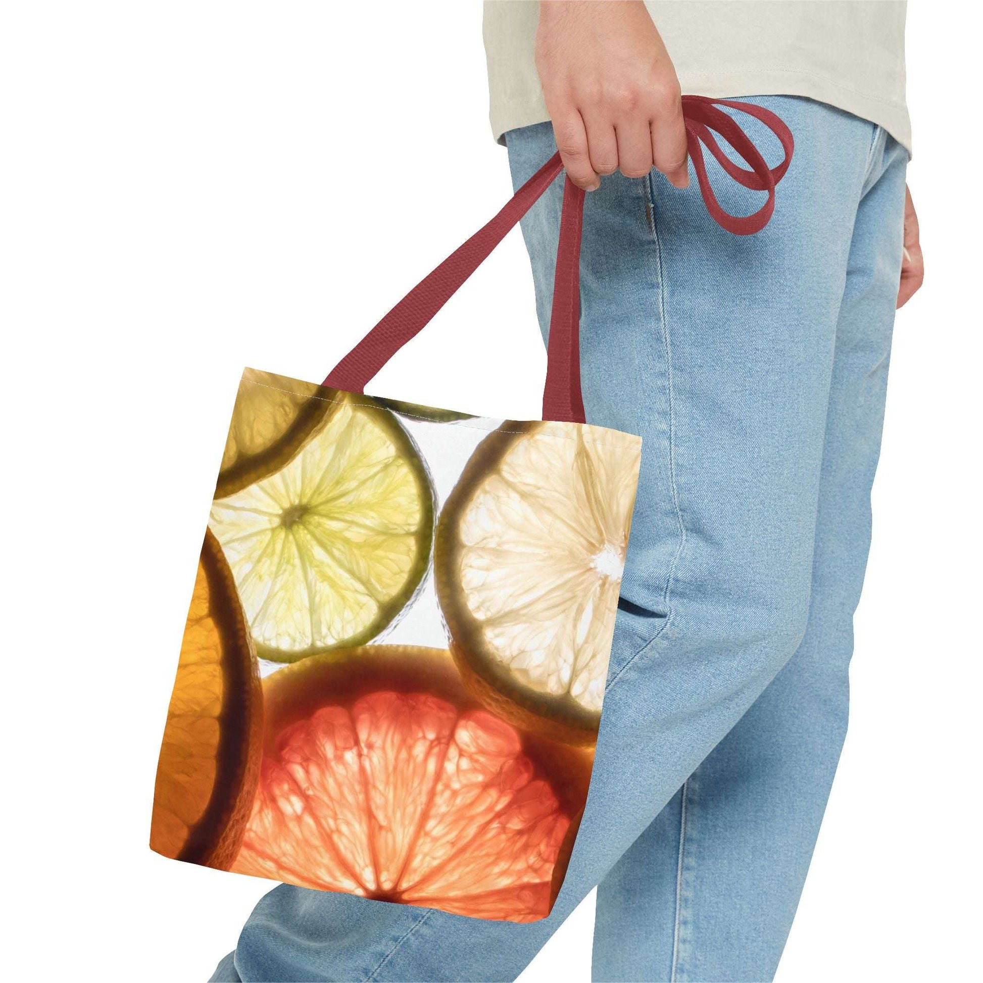 Colorful Citrus Fruits Tote Bag - Eco-Friendly Shopping Tote for Fruit Lovers