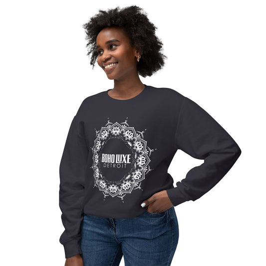 Boho Luxe Detroit Unisex Lightweight Crewneck Sweatshirt