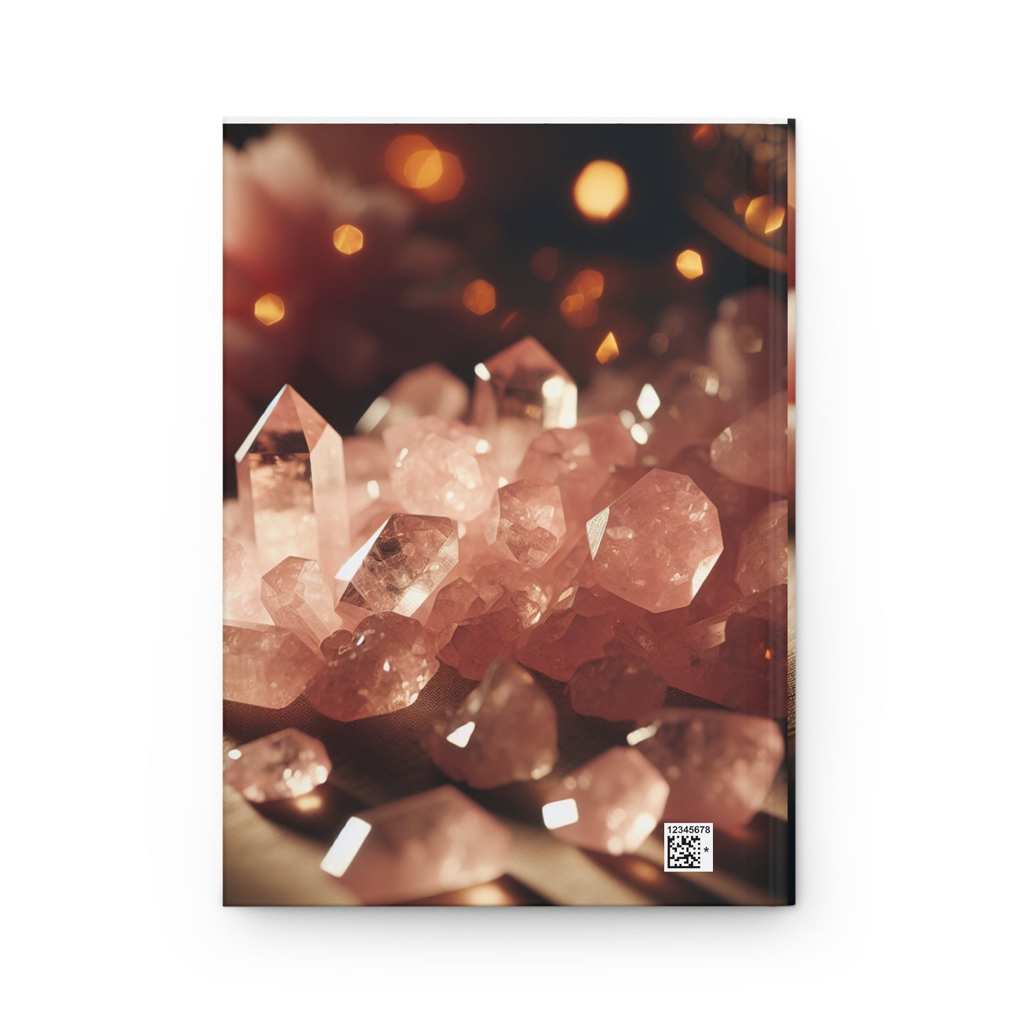 Elegant Rose Quartz Hardcover Journal - Inspiring Crystal Design, Perfect for Journaling & Gifts