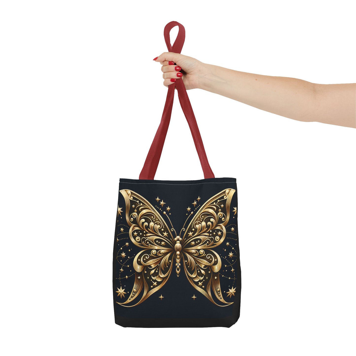 Elegant Golden Butterfly Tote Bag - Perfect for Nature Lovers and Everyday Use