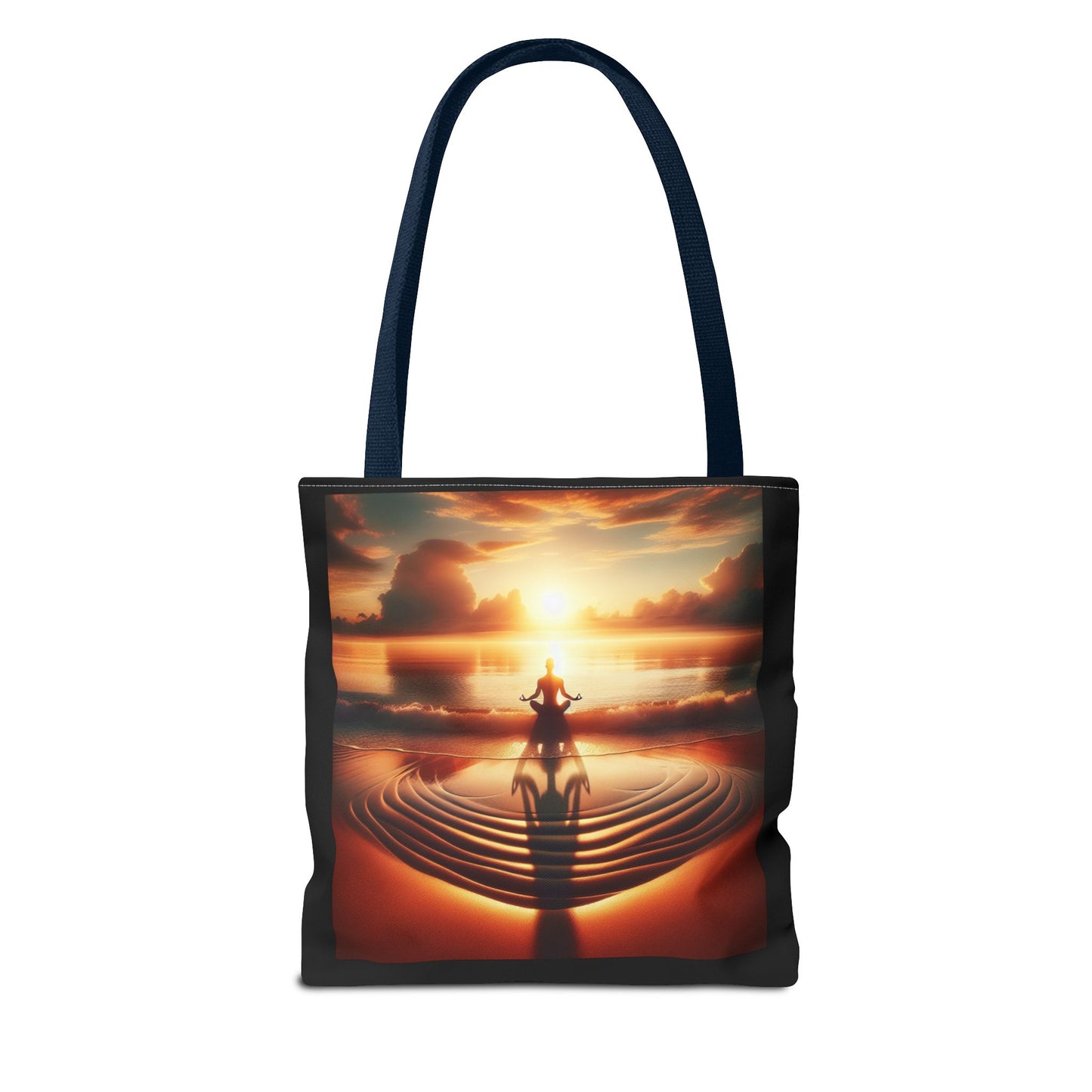 Meditation Sunset Tote Bag - Inspirational Beach Vibe