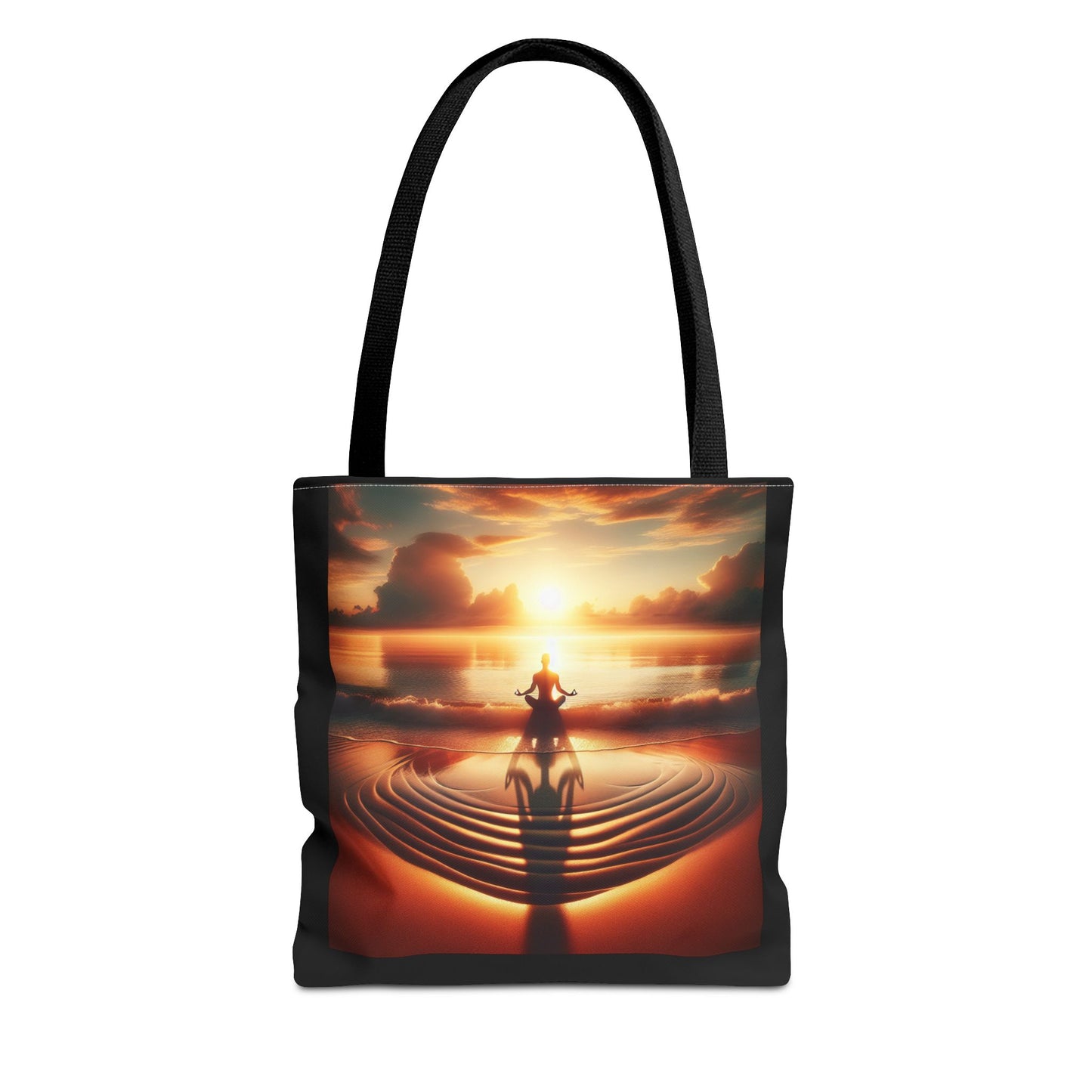 Meditation Sunset Tote Bag - Inspirational Beach Vibe