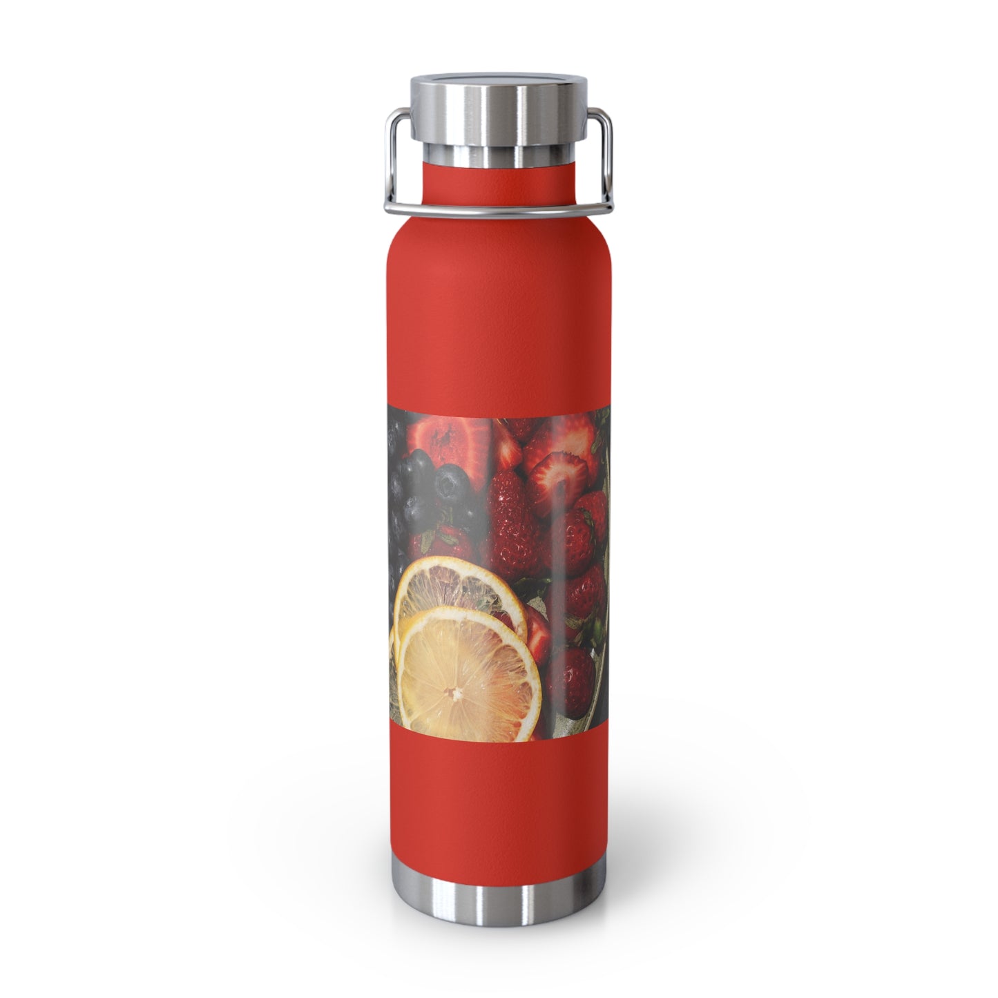 Fruit-Infused Copper Water Bottle - 22oz Insulated Hydration Companion