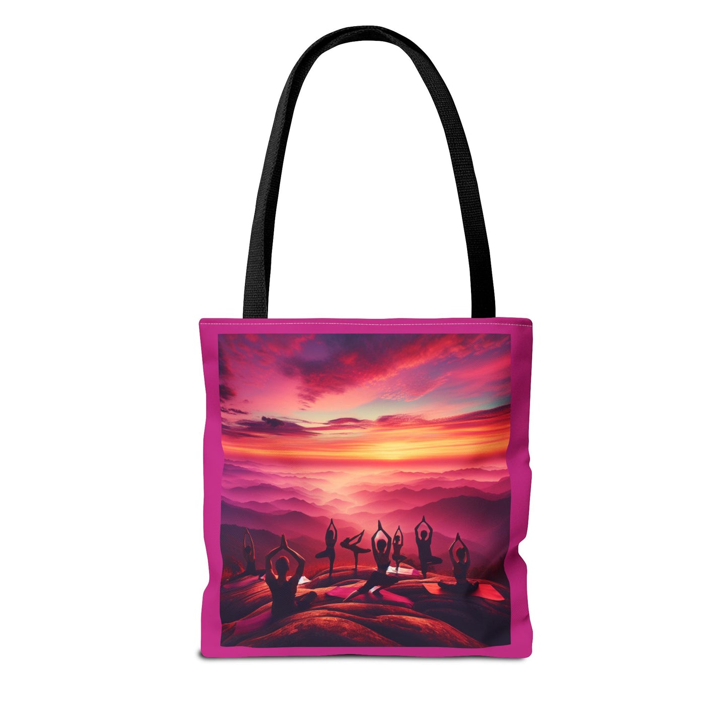 Yoga Sunset Tote Bag - Vibrant Spiritual Design