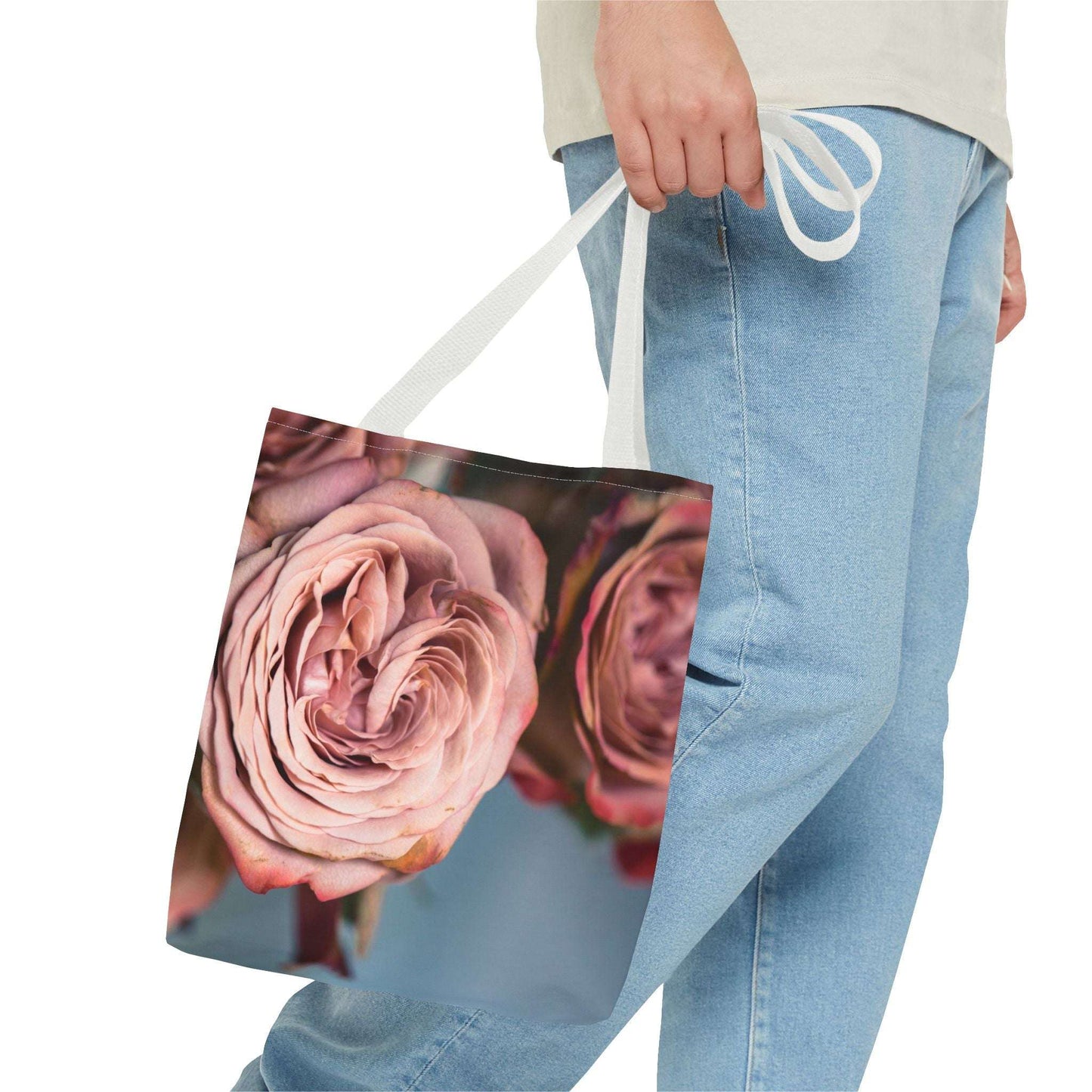 Elegant Floral Tote Bag - Vintage Rose Design for Everyday Use