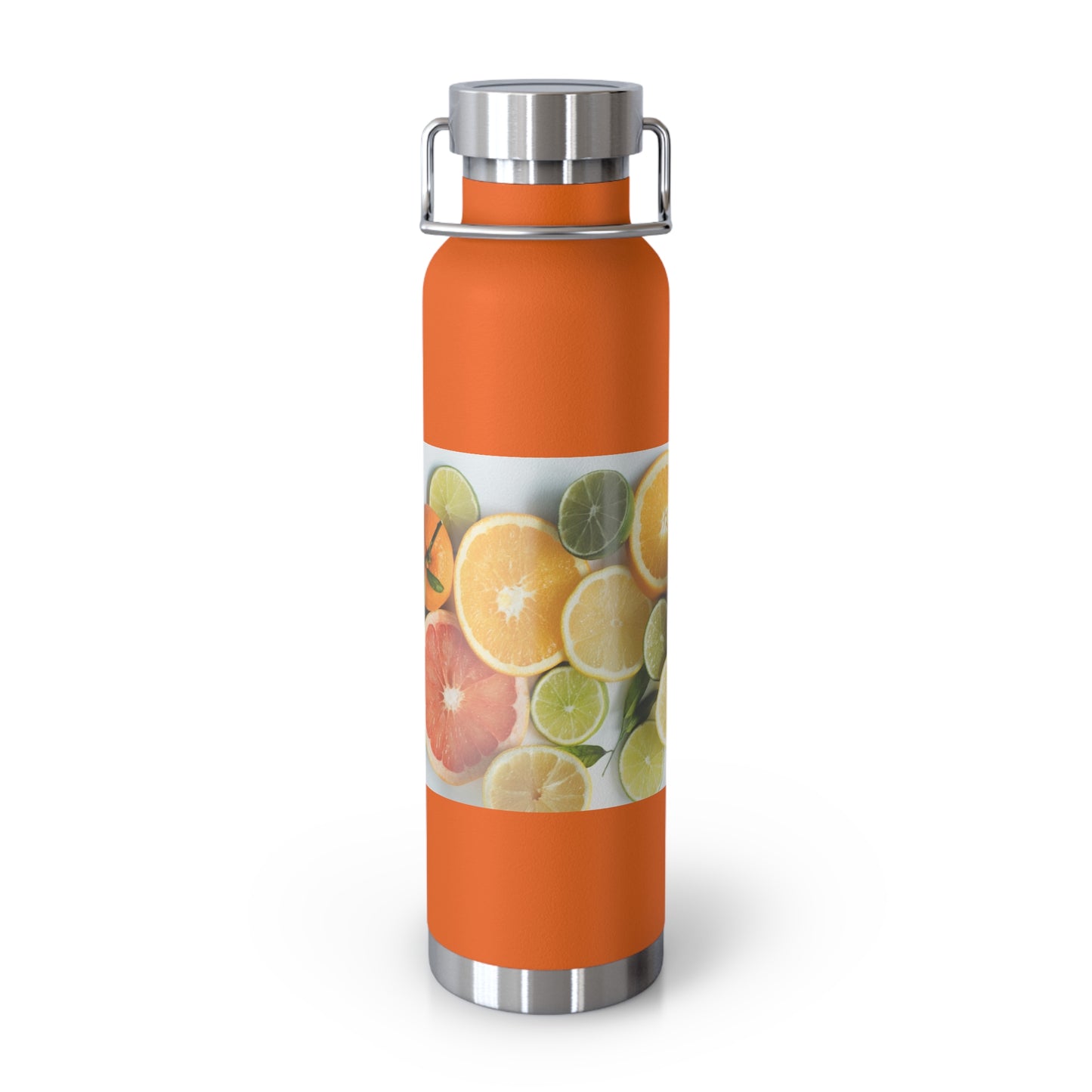 Citrus Splash Insulated Water Bottle - 22oz Copper Vacuum Flask