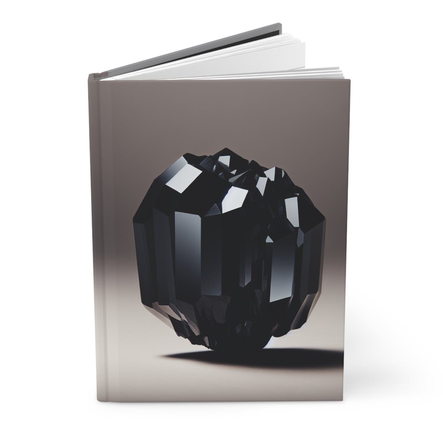 Elegant Matte Hardcover Journal - Stylish Black Gem Design for Writing & Inspiration