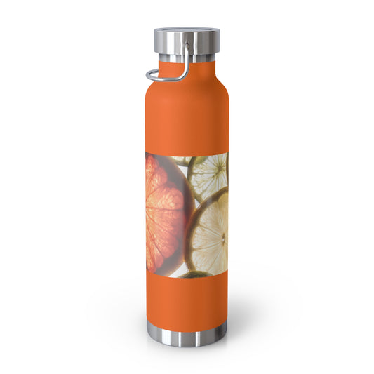 Citrus Slice Copper Insulated Water Bottle - 22oz