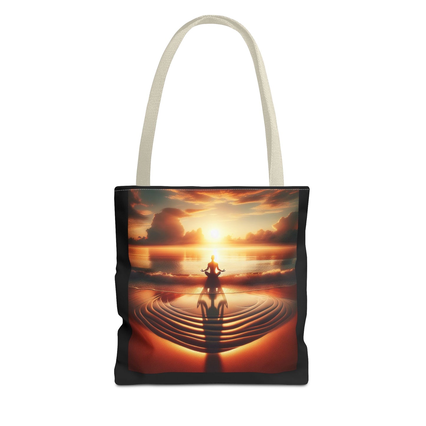 Meditation Sunset Tote Bag - Inspirational Beach Vibe