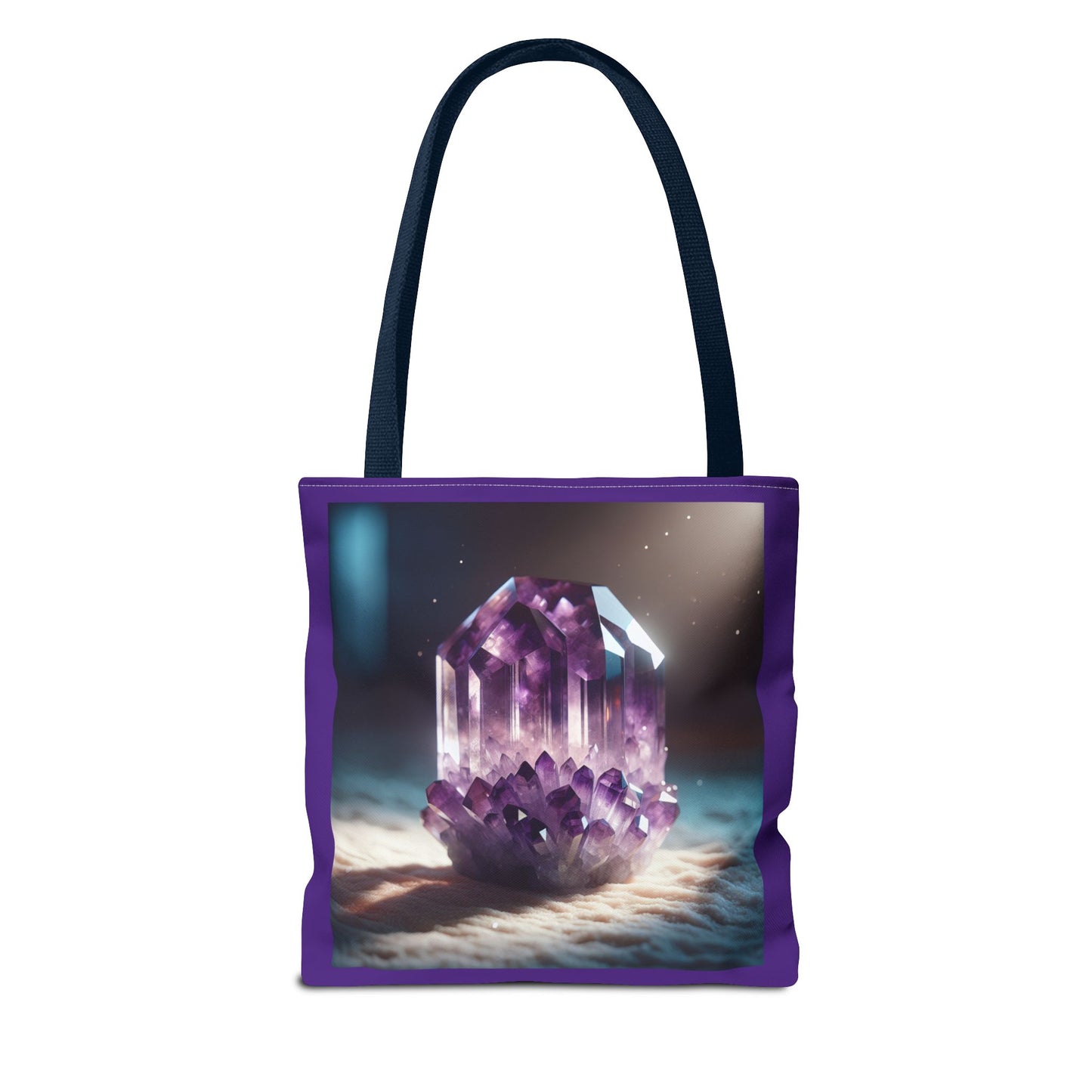 Amethyst Crystal Tote Bag - Boho Chic Shopping Bag for Crystal Lovers