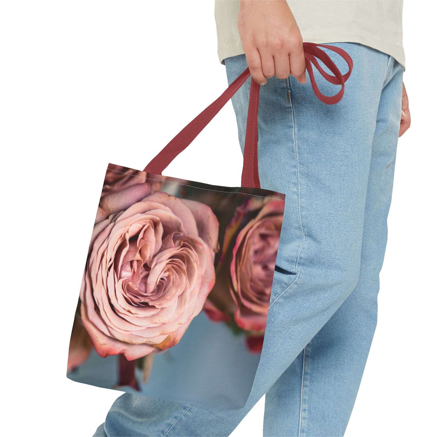 Elegant Floral Tote Bag - Vintage Rose Design for Everyday Use