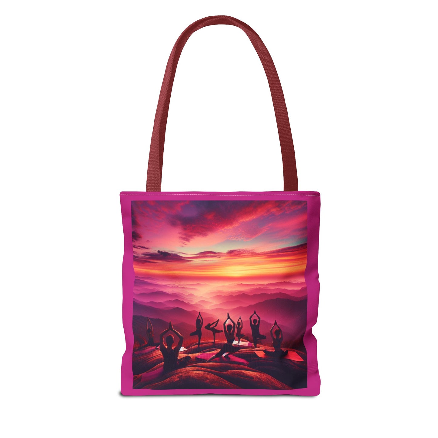 Yoga Sunset Tote Bag - Vibrant Spiritual Design