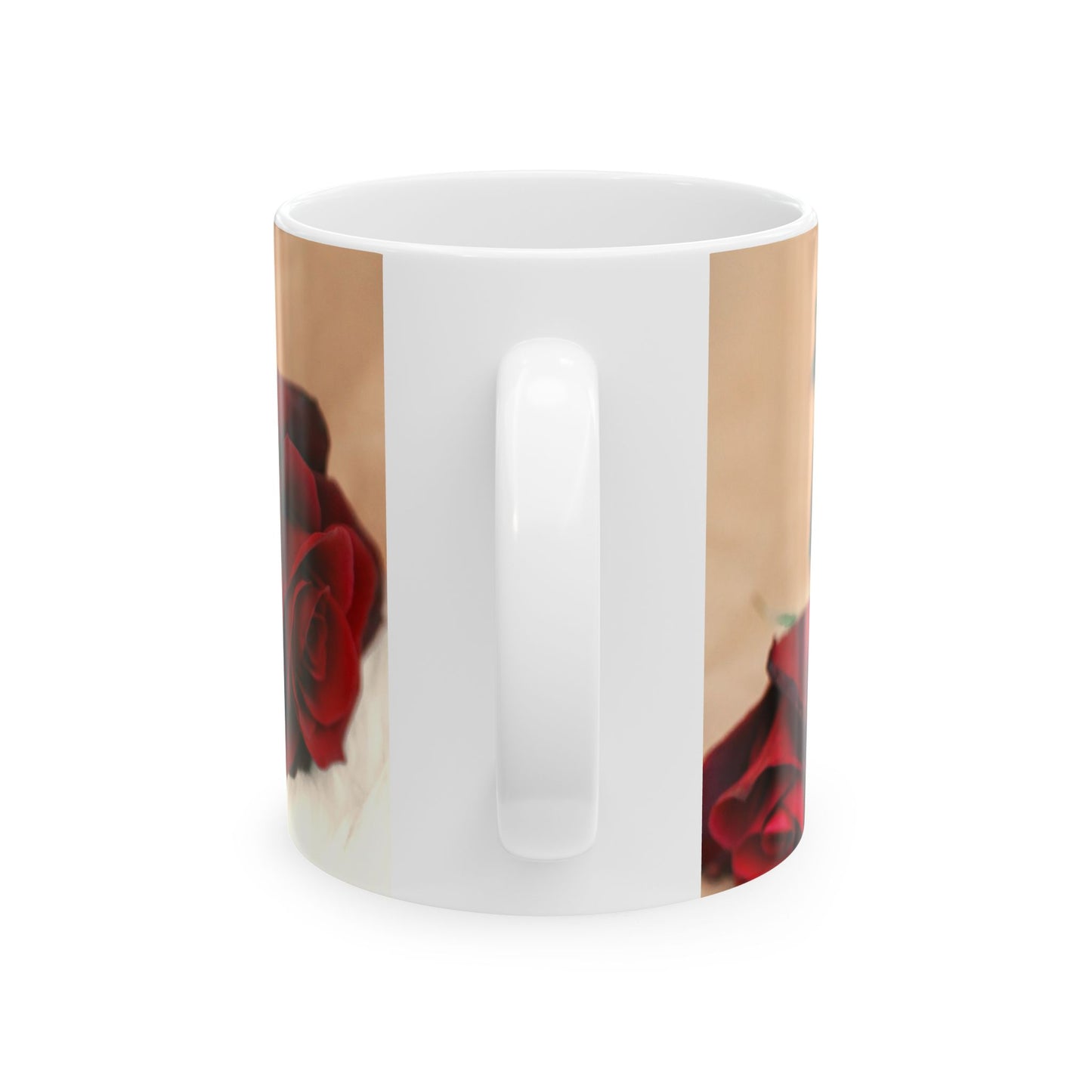 Elegant Red Roses Ceramic Mug - 11oz & 15oz for Coffee Lovers