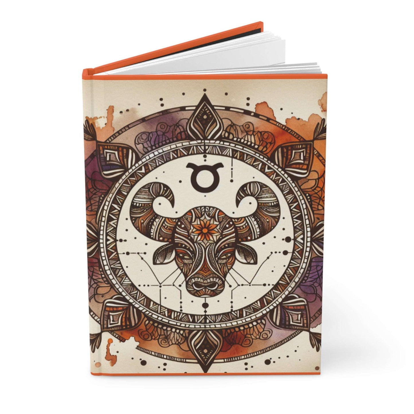 Boho Taurus Hardcover Journal | Matte Finish | Astrology-Inspired Notebook for Mindfulness and Creativity